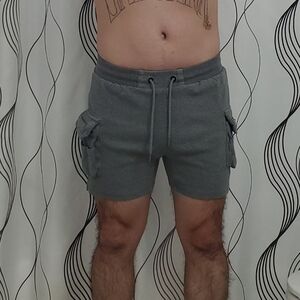 YoungLA Men's Cargo Athletic Workout Sweat Shorts